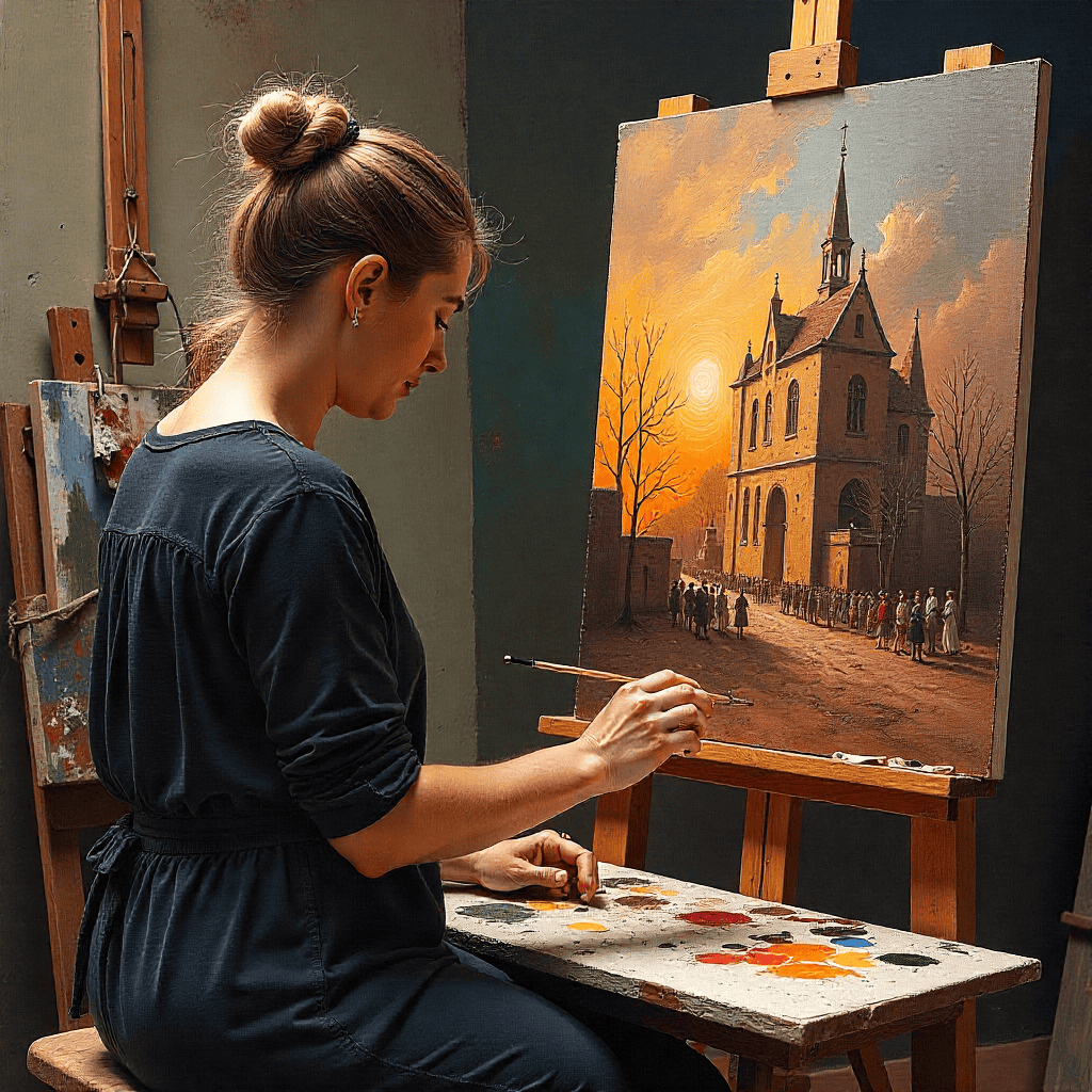 Oil Painting Desk at Handgrart